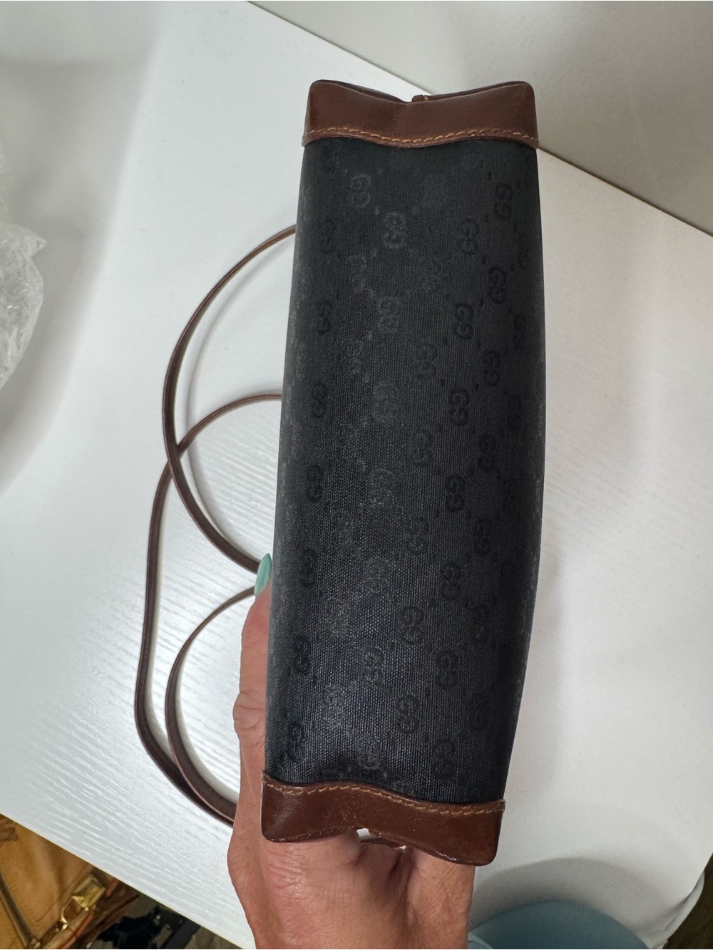 Gucci Black & Brown GG Monogram Crossbody - Picture 16 of 16